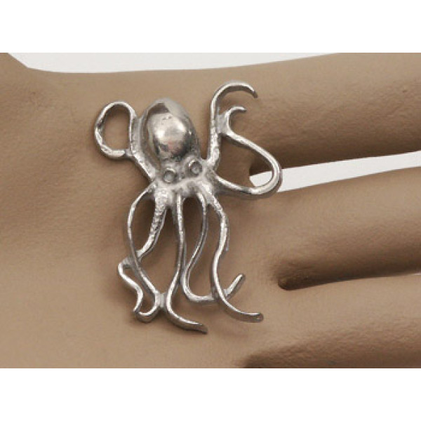 Small Octopus, pewter