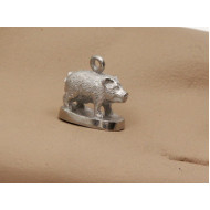 Tiny hog charm with base