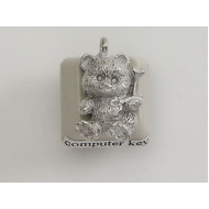 Pewter Charm, Teddy Bear with Balloon