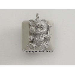 Pewter Charm, Teddy Bear with Balloon