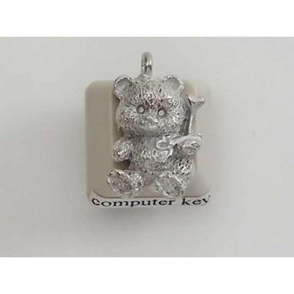 Pewter Charm, Teddy Bear with Balloon