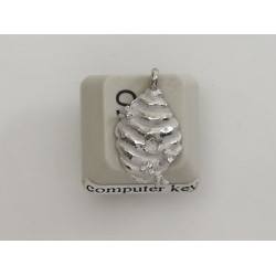 Pewter Charm, Bee Hive, single sided