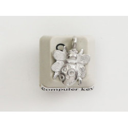 Pewter Charm, Honey Bee, single sided