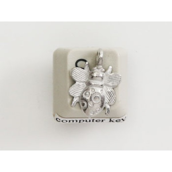 Pewter Charm, Honey Bee, single sided
