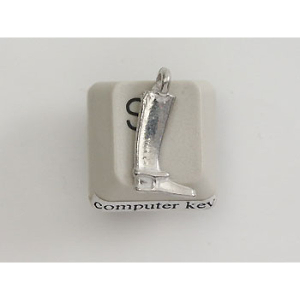 Pewter Charm, Horse Riding Boot