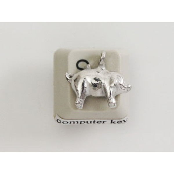 Pewter Charm, Pig, small
