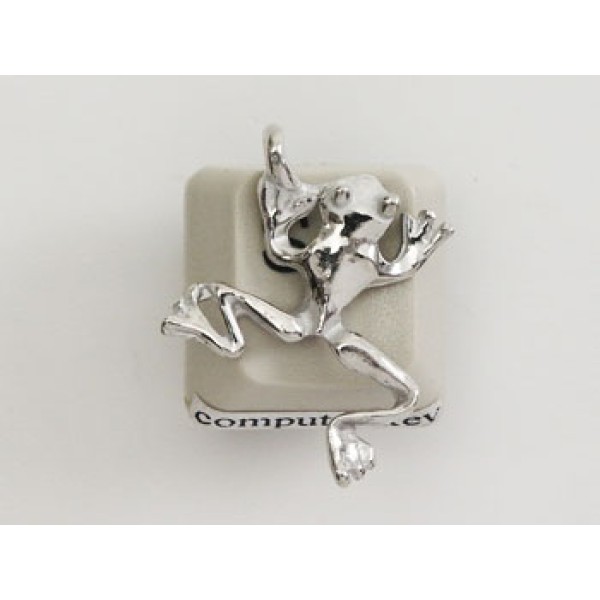 Pewter Charm, Frog, leggy