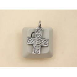 Pewter Charm, Celtic Cross, solid