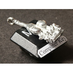 Pewter Charm, Wine Bottle, glasses & grapes
