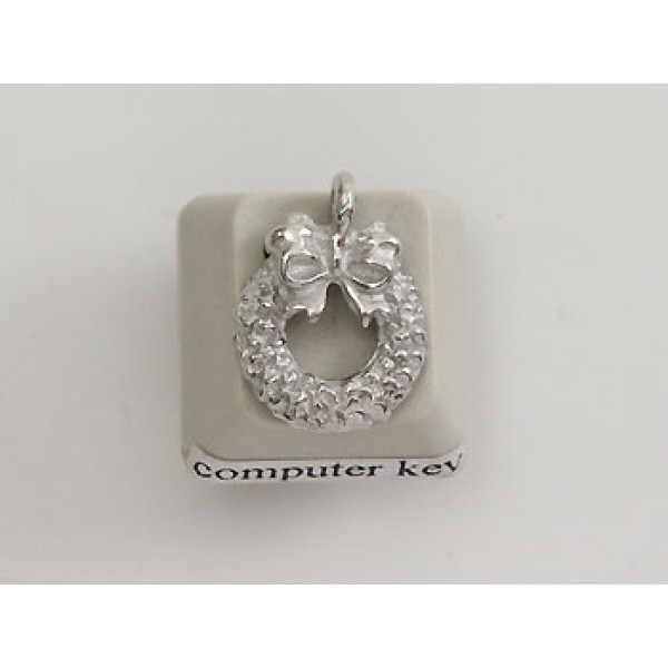 Pewter Charm, Christmas Wreath