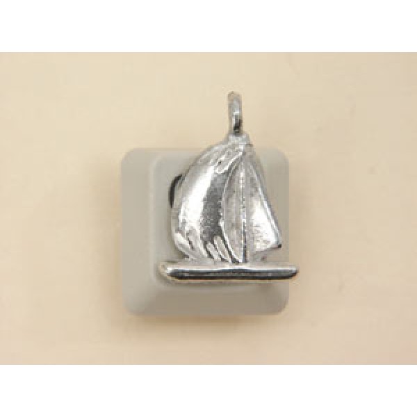 Pewter Charm, Yacht, two sided