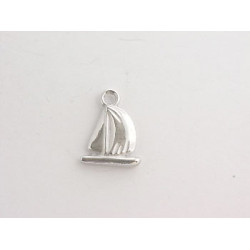 Chunky yacht charm, two sided, pewter