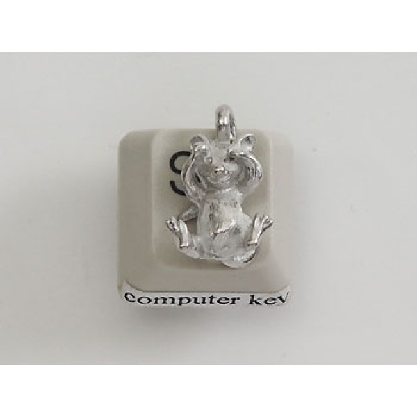Pewter Charm, Cat theme, Mouse Hiding