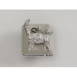 Pewter Charm, Cat Tail Up