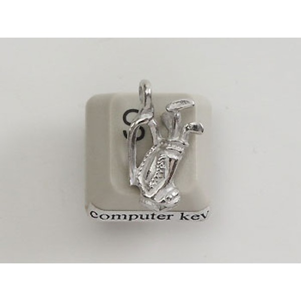 Pewter Charm, Golf Clubs with Bag