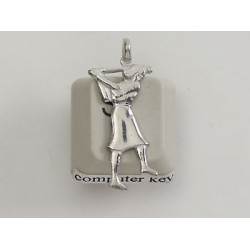 Pewter Charm, Golfing Woman