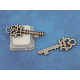 Key, 30mm, antiqued brass