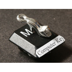 Pewter Charm, Shoe, with high heel