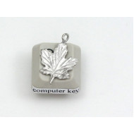 Pewter Charm, Grape Leaf