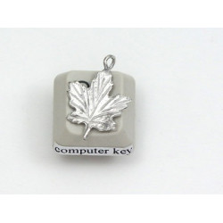 Pewter Charm, Grape Leaf